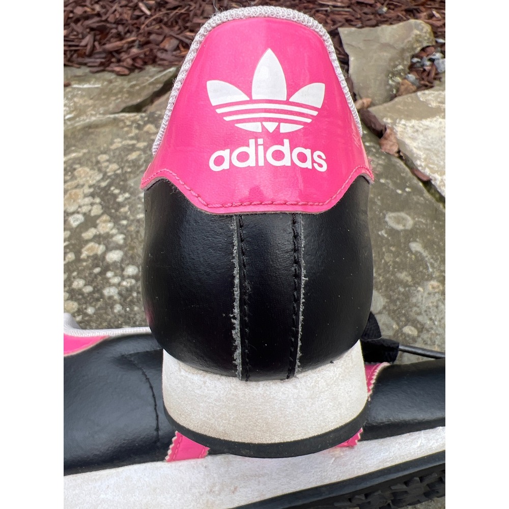 Adidas Samoa Sneakers Black Pink Stripe Casual Shoes Women's - Picture 4 of 7
